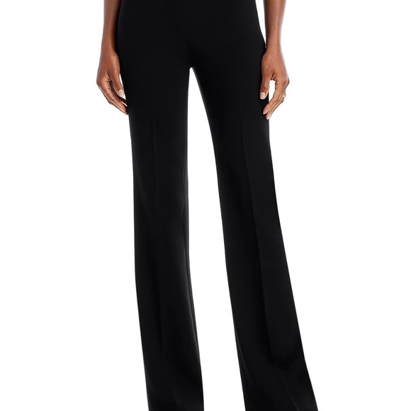 NWT Theory Black Demitria Admiral Crepe Flared Pants - Size 6 - Picture 4 of 8